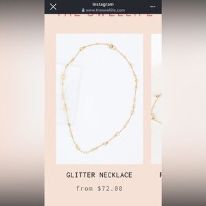 18 Inch 14kt gold filled glitter necklace